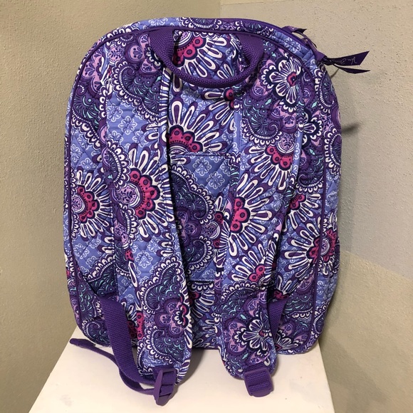 Vera Bradley Campus Tech Backpack Lilac Tapestry - Picture 6 of 8